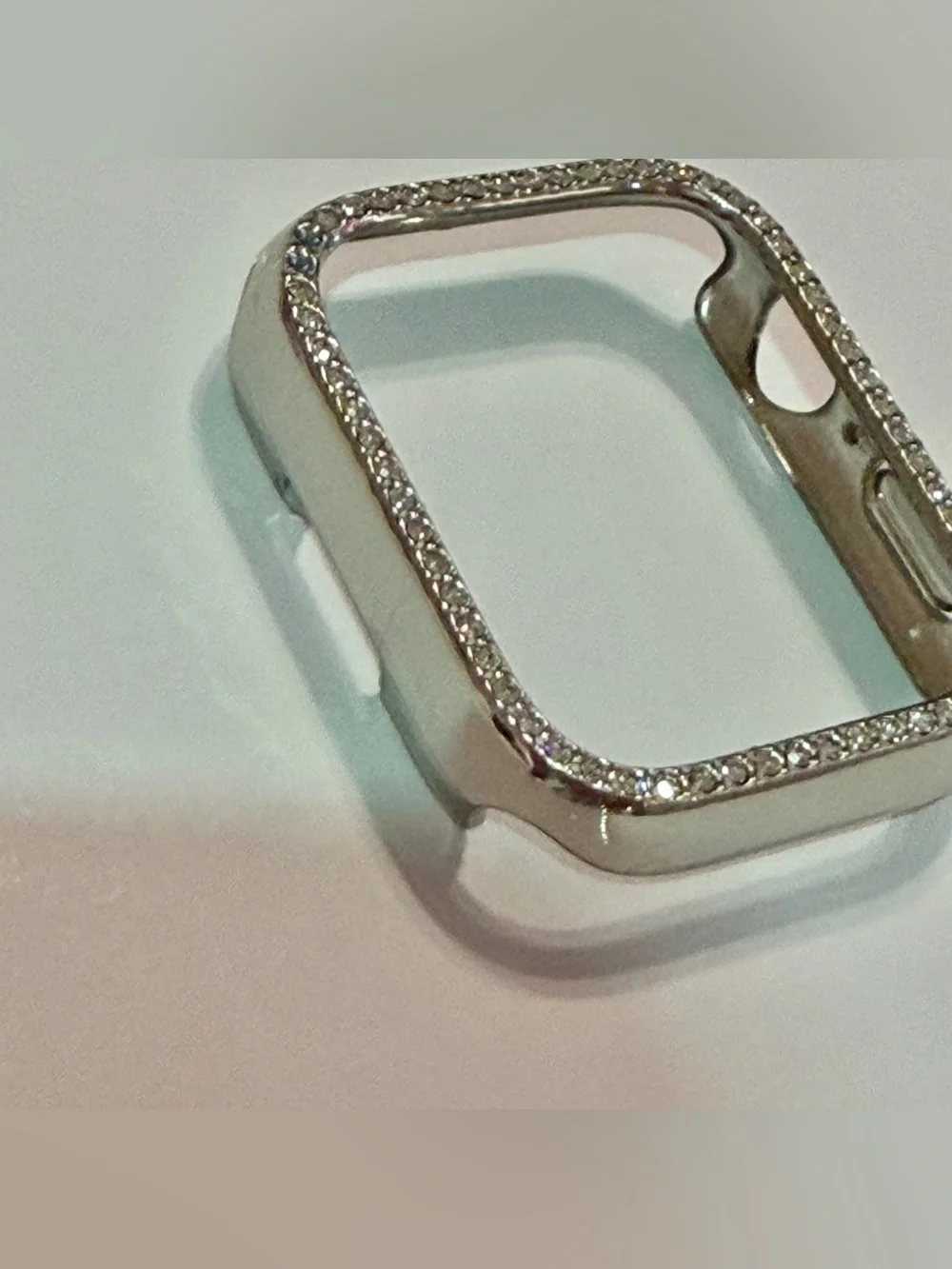 Sparkling Silver Chrome & Rhinestone Case for Apple Watch Series 7 45mm